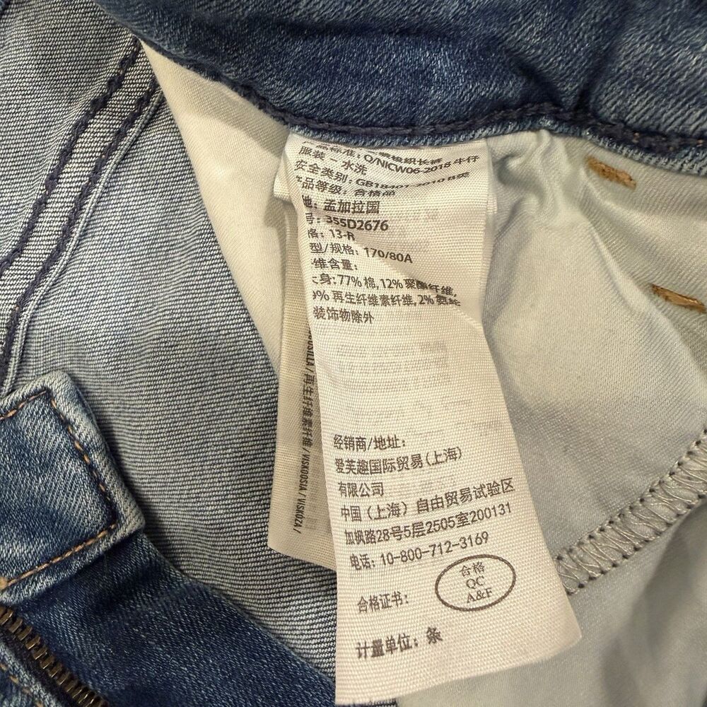 Hollister Jeans Curvy High Rise Crop Super Skinny Women’s Denim Stretch Size 13R - Picture 9 of 11